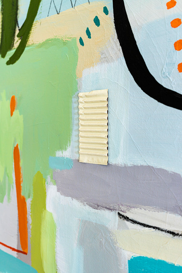 Light and Lively Modern Abstract Painting, Unleashing Joy through Modern Abstract Wall Art | In ore somnium (48"x48")