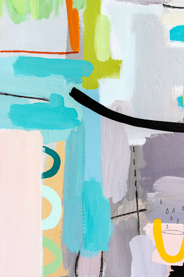 Light and Lively Modern Abstract Painting, Unleashing Joy through Modern Abstract Wall Art | In ore somnium (48"x48")