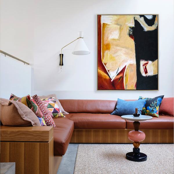 Red & Black in Modern Abstract Original Painting, Expressionist  Large Acrylic Canvas Wall Art | In that manner