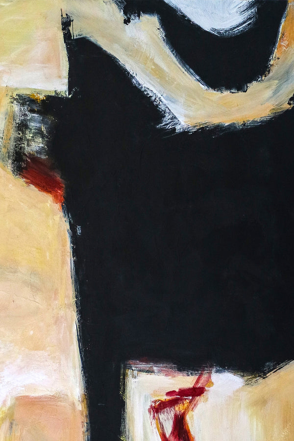 Red & Black in Modern Abstract Original Painting, Expressionist  Large Acrylic Canvas Wall Art | In that manner