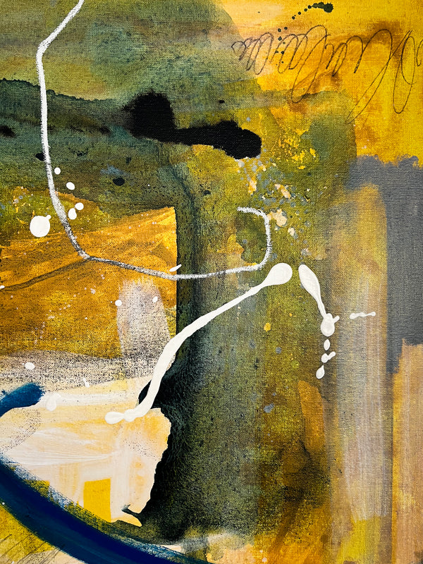Abstract Painting Original, Expressionism in Modern Abstract Wall Art |  Intrafin I (24"x24")