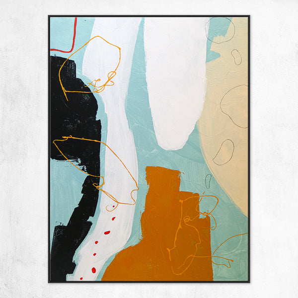 Modern Original Abstract Expressionist Acrylic Painting, Minimal Calm and Peaceful Canvas Wall Art | Irrationality