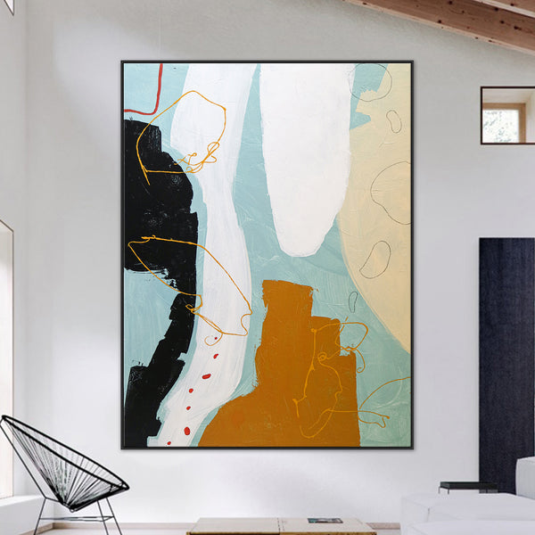 Modern Original Abstract Expressionist Acrylic Painting, Minimal Calm and Peaceful Canvas Wall Art | Irrationality