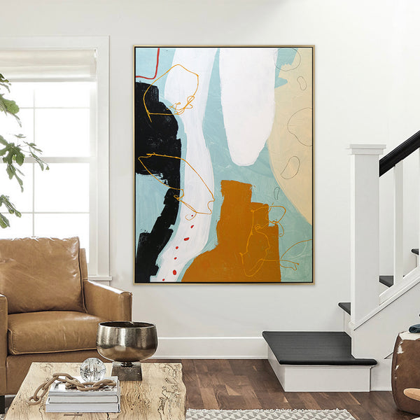 Modern Original Abstract Expressionist Acrylic Painting, Minimal Calm and Peaceful Canvas Wall Art | Irrationality