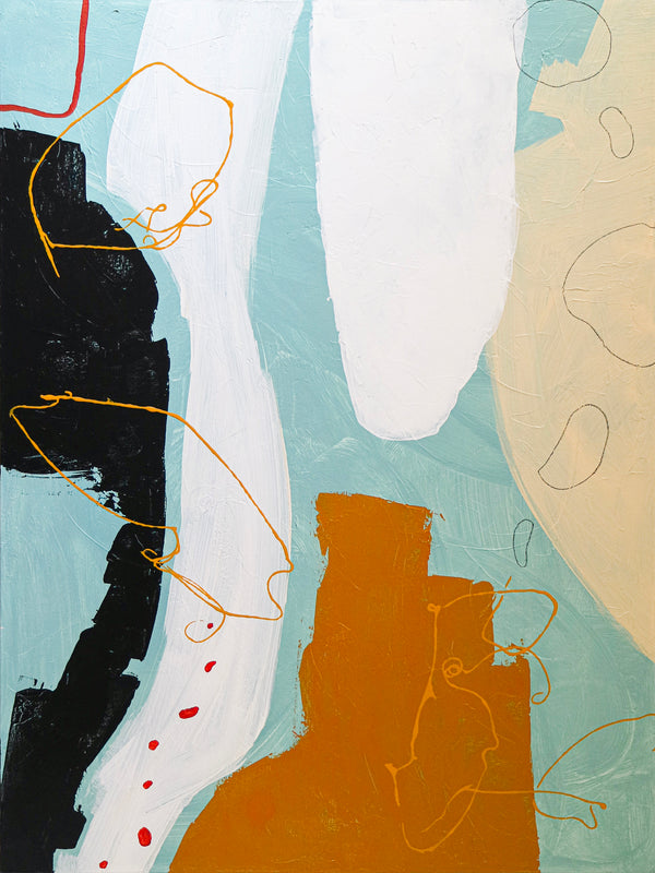 Modern Original Abstract Expressionist Acrylic Painting, Minimal Calm and Peaceful Canvas Wall Art | Irrationality