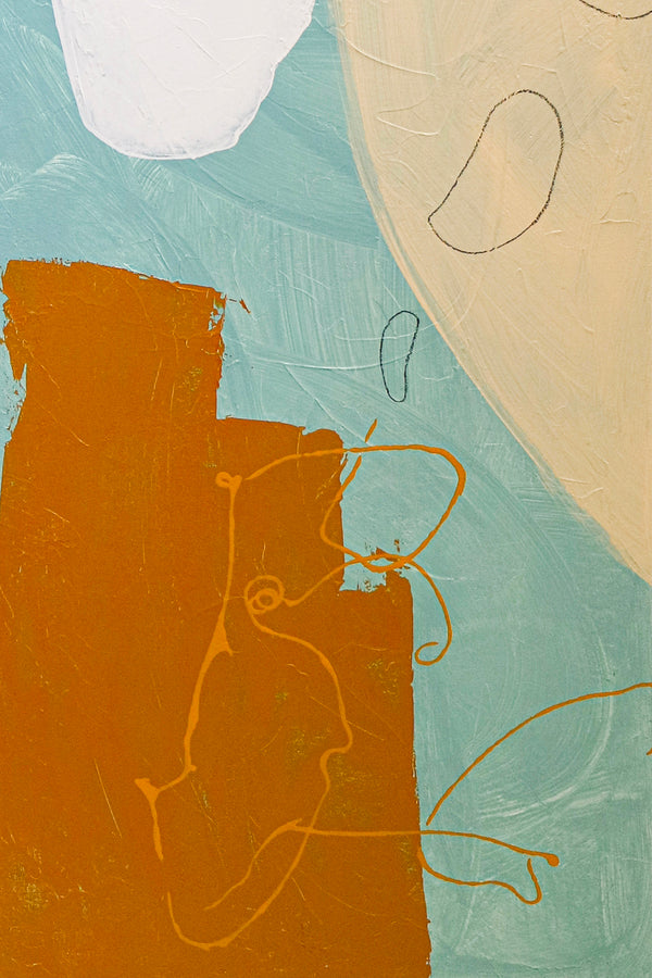 Modern Original Abstract Expressionist Acrylic Painting, Minimal Calm and Peaceful Canvas Wall Art | Irrationality