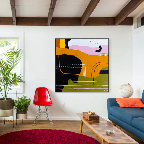 Modern Original Abstract Painting in Acrylic, Sophisticated Blend of Classic and Style Large Canvas Wall Art | Keme