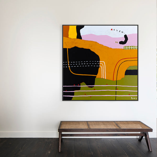 Modern Original Abstract Painting in Acrylic, Sophisticated Blend of Classic and Style Large Canvas Wall Art | Keme