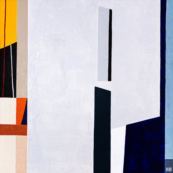 Original Large Abstract Paintings in Acrylic, Geometric Minimalist Contemporary Modern Canvas Wall Art | Komp