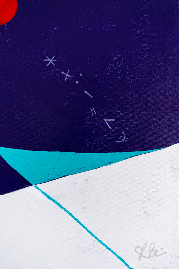 Large Original Abstract Painting in Acrylic, Symbolic Expression Large Colorful Modern Canvas Wall Art | Kusnoci