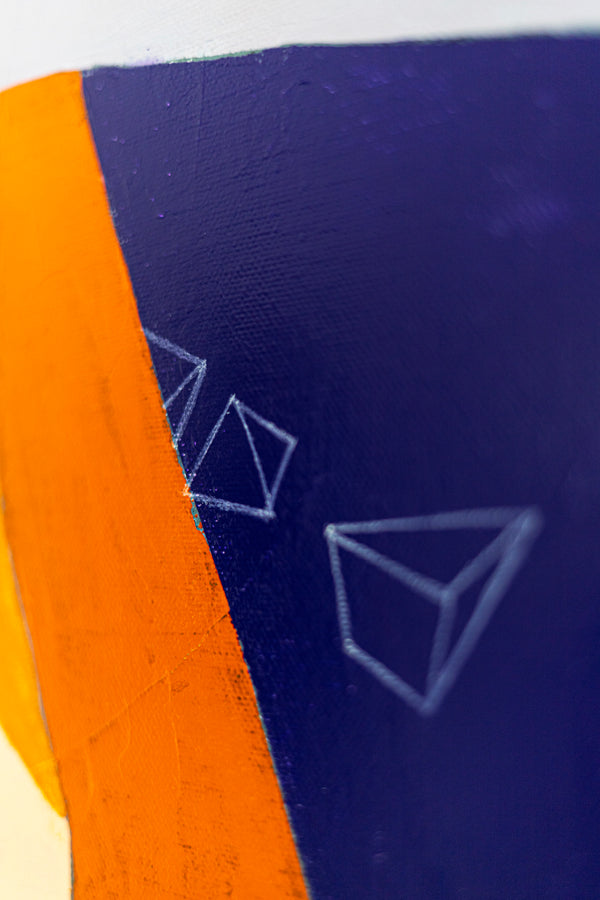 Large Original Abstract Painting in Acrylic, Symbolic Expression Large Colorful Modern Canvas Wall Art | Kusnoci