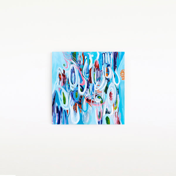 Vivid Depiction of Ebb and Flow in Original Contemporary Abstract Modern Painting | Kyma (48"x48")