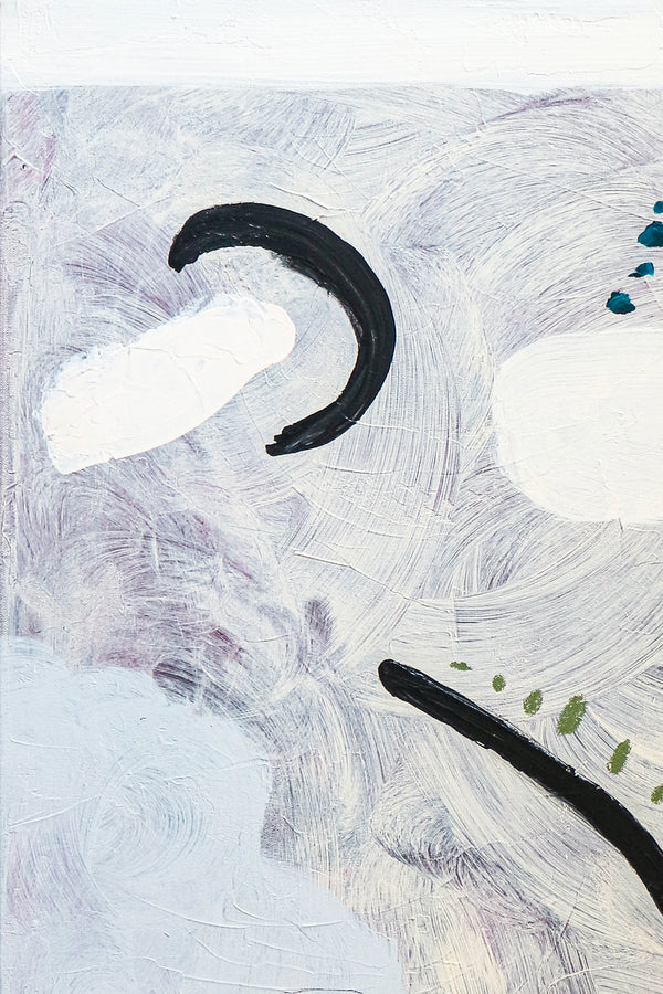 Playful Abstract Original Acrylic Painting Infused with Bright Imagery, Modern Canvas Wall Art | Lean on by chance