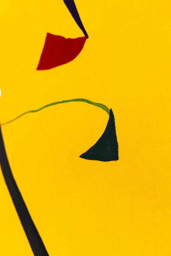 Yellow Canvas of Harmony on Canvas Wall Art, Modern Abstract Original Painting in Oil and Mixed Media | Libera (36"x36")