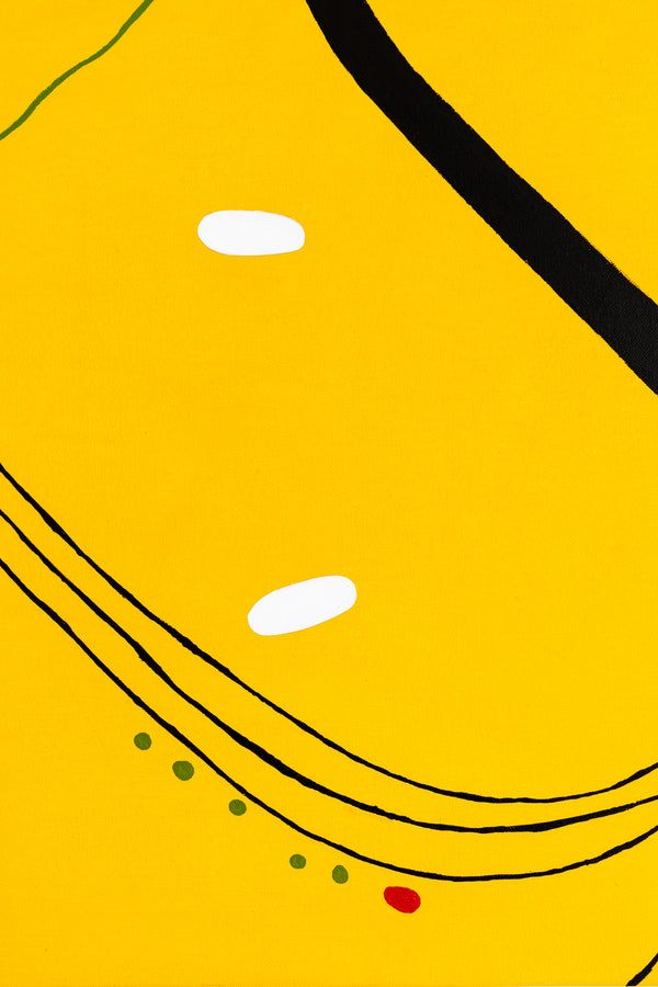 Yellow Canvas of Harmony on Canvas Wall Art, Modern Abstract Original Painting in Oil and Mixed Media | Libera (36"x36")