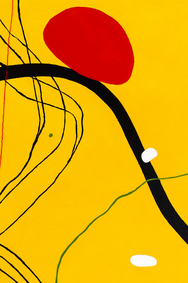 Yellow Canvas of Harmony on Canvas Wall Art, Modern Abstract Original Painting in Oil and Mixed Media | Libera (36"x36")