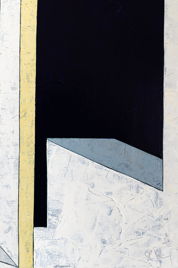 Geometric Minimalist in Abstract Acrylic Painting, Contemporary Simple Original Modern Canvas Wall Art | Limina