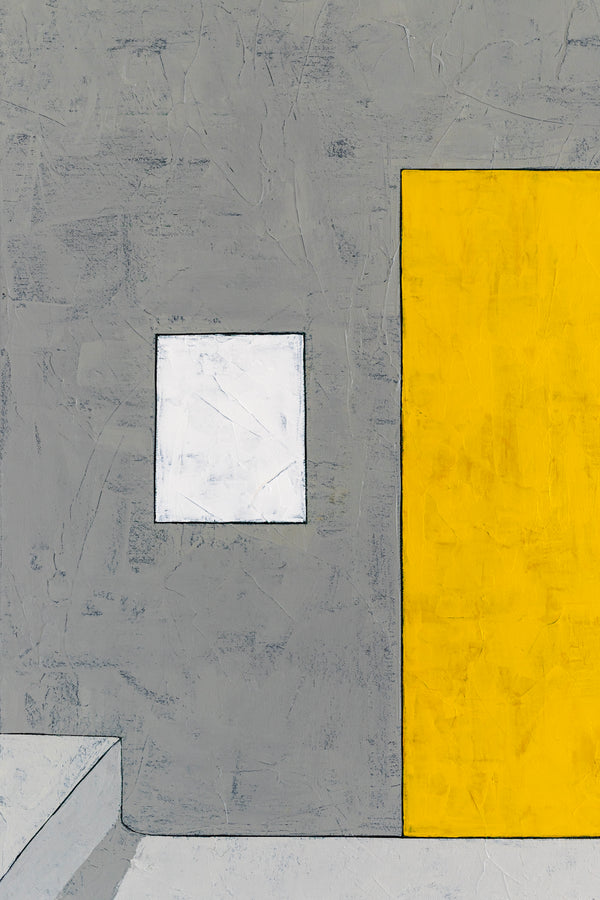 Geometric Minimalist in Abstract Acrylic Painting, Contemporary Simple Original Modern Canvas Wall Art | Limina
