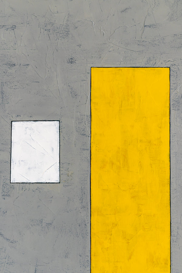 Geometric Minimalist in Abstract Acrylic Painting, Contemporary Simple Original Modern Canvas Wall Art | Limina