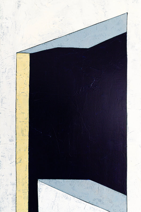 Geometric Minimalist in Abstract Acrylic Painting, Contemporary Simple Original Modern Canvas Wall Art | Limina