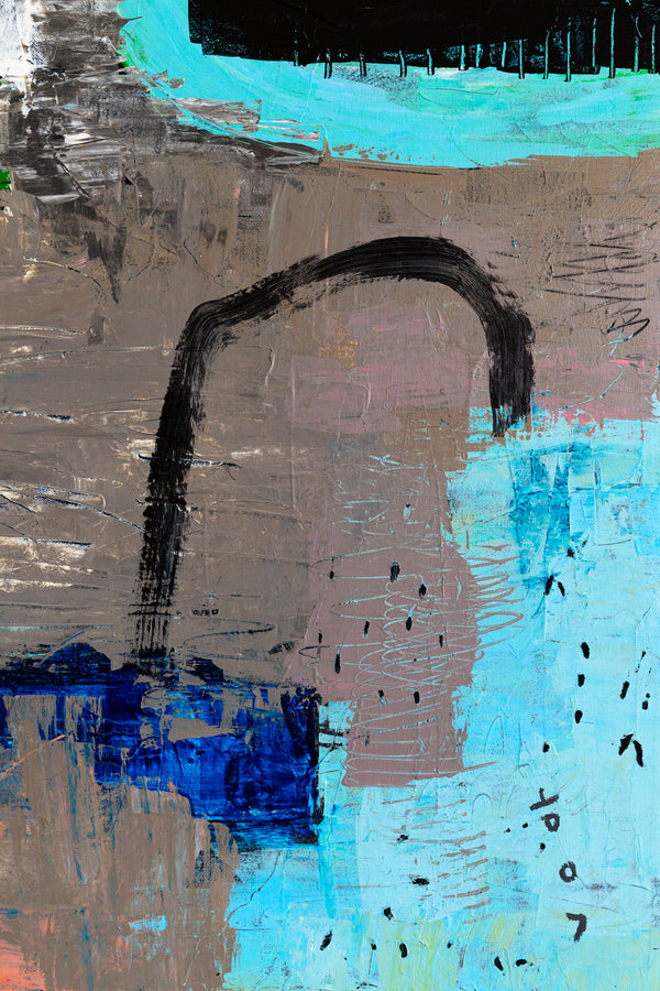 Creative Abstract Colorful Painting, A Bold Contemporary Expressionism Wall Art | Belle II (48"x48")