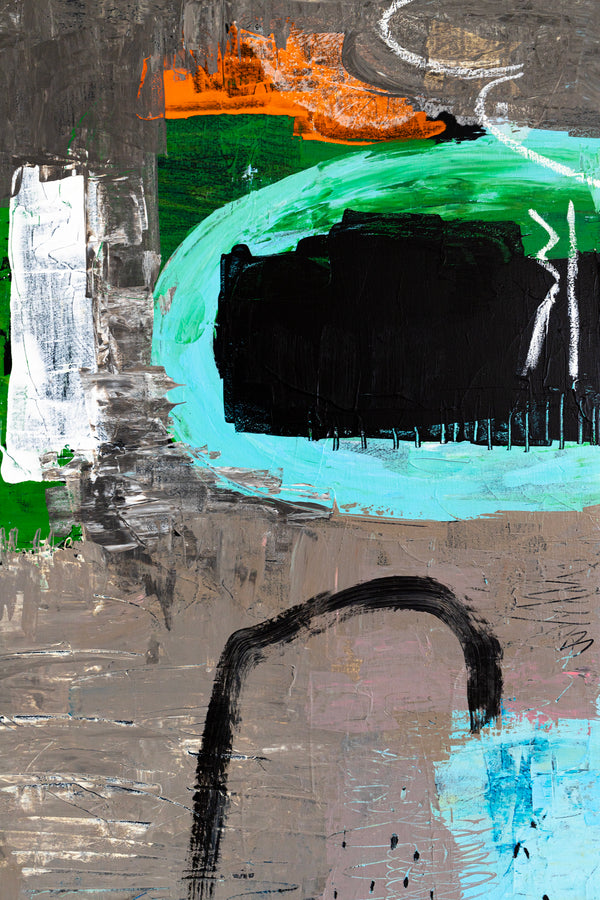 Creative Abstract Colorful Painting, A Bold Contemporary Expressionism Wall Art | Belle II (48"x48")