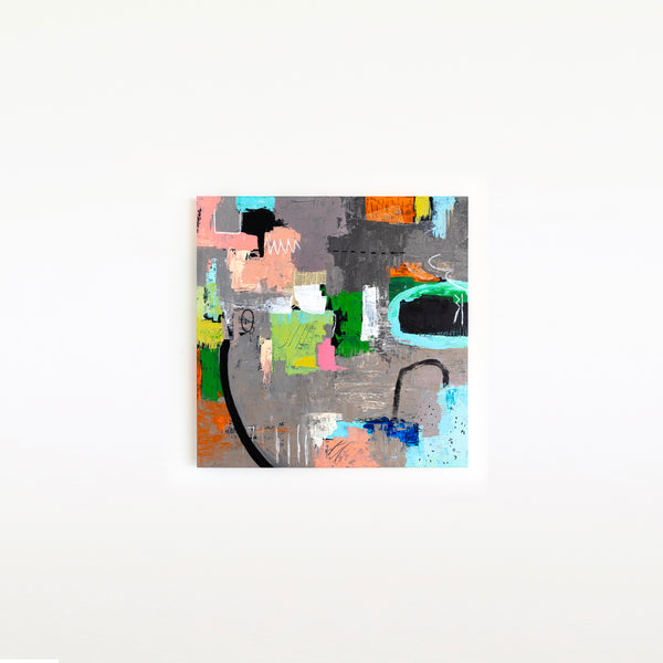 Creative Abstract Colorful Painting, A Bold Contemporary Expressionism Wall Art | Belle II (48"x48")
