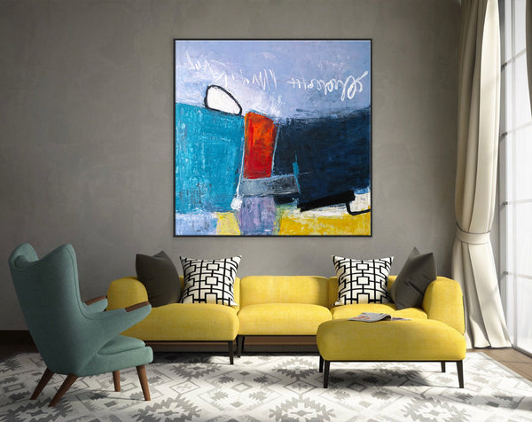 Light & Energy in Original Abstract Acrylic Painting, Large Contemporary Modern Canvas Colorful Wall Art | Mediate