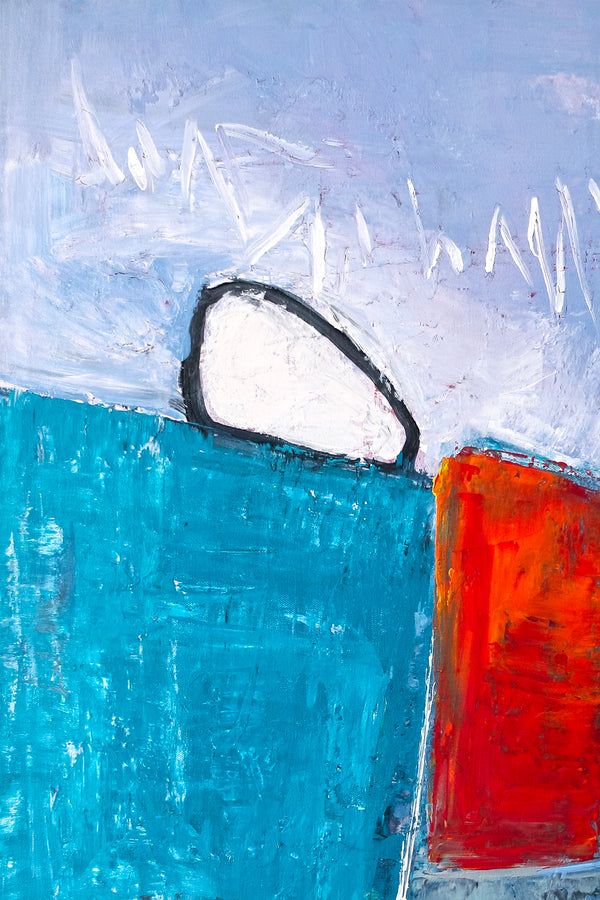 Light & Energy in Original Abstract Acrylic Painting, Large Contemporary Modern Canvas Colorful Wall Art | Mediate