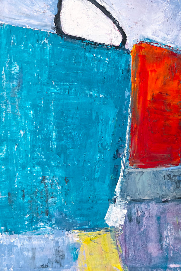 Light & Energy in Original Abstract Acrylic Painting, Large Contemporary Modern Canvas Colorful Wall Art | Mediate
