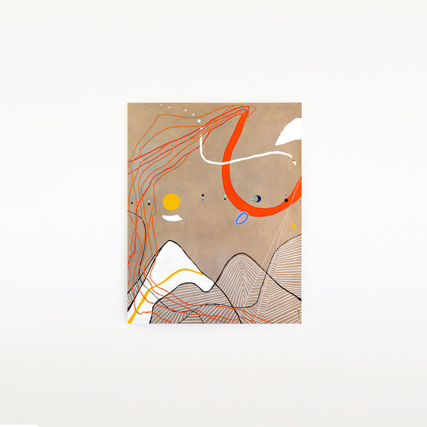 Minimal Abstract Original Painting, Extra Large Canvas Wall Art Fusing Acrylic & Oil Paint | Melody of the wind (48"x60")