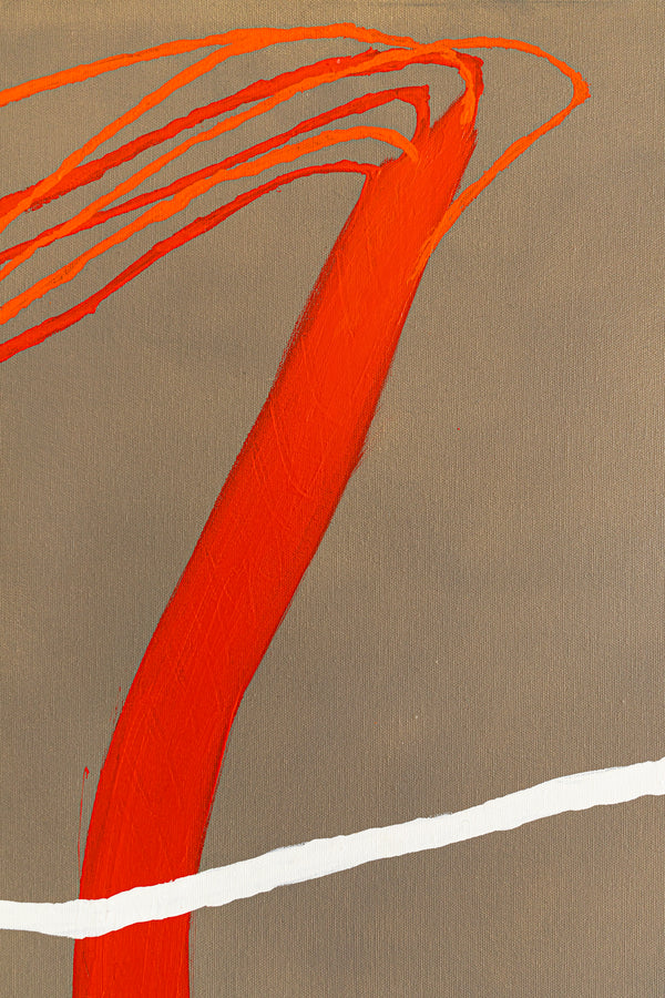 Minimal Abstract Original Painting, Extra Large Canvas Wall Art Fusing Acrylic & Oil Paint | Melody of the wind (48"x60")