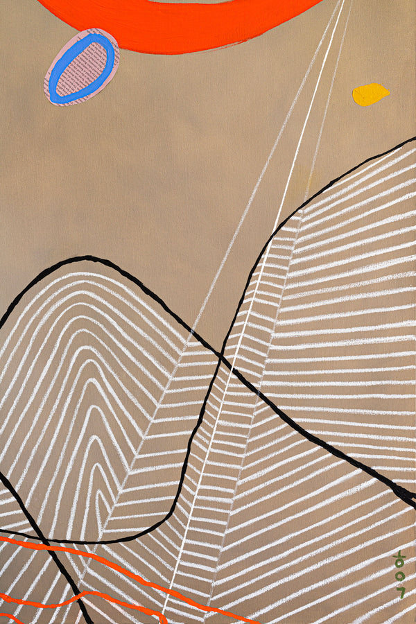Minimal Abstract Original Painting, Extra Large Canvas Wall Art Fusing Acrylic & Oil Paint | Melody of the wind (48"x60")