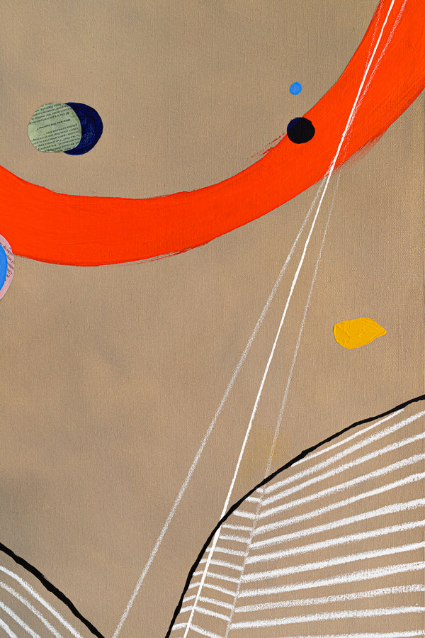 Minimal Abstract Original Painting, Extra Large Canvas Wall Art Fusing Acrylic & Oil Paint | Melody of the wind (48"x60")