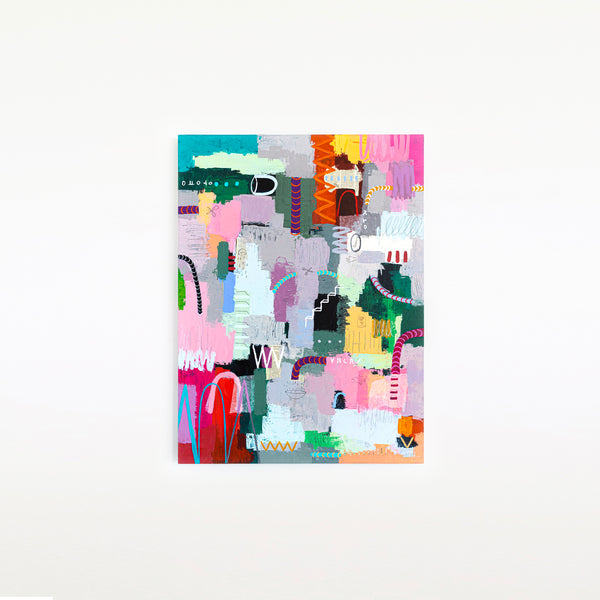 Abstract Modern Expressionism Painting, Celebrating Light Colors & Bold Compositions Canvas Art | Memoria (36"x48")