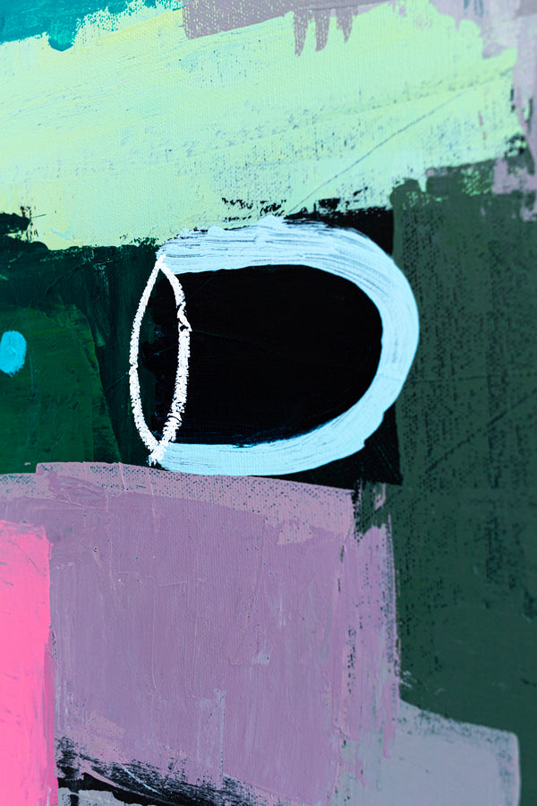 Abstract Modern Expressionism Painting, Celebrating Light Colors & Bold Compositions Canvas Art | Memoria (36"x48")