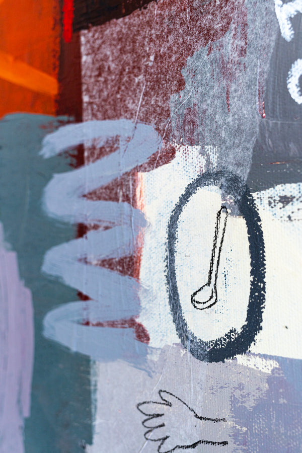 Abstract Modern Expressionism Painting, Celebrating Light Colors & Bold Compositions Canvas Art | Memoria (36"x48")