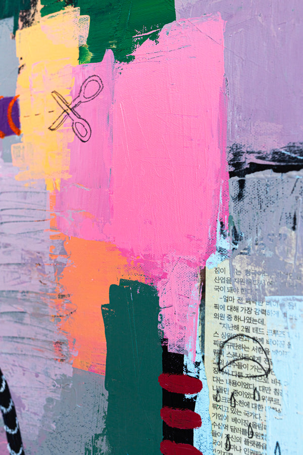 Abstract Modern Expressionism Painting, Celebrating Light Colors & Bold Compositions Canvas Art | Memoria (36"x48")