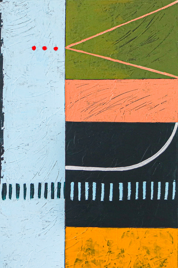 Large Original Geometric Abstract painting, Modern Canvas Wall Art for Exploration of Time & Space | Metaphysics