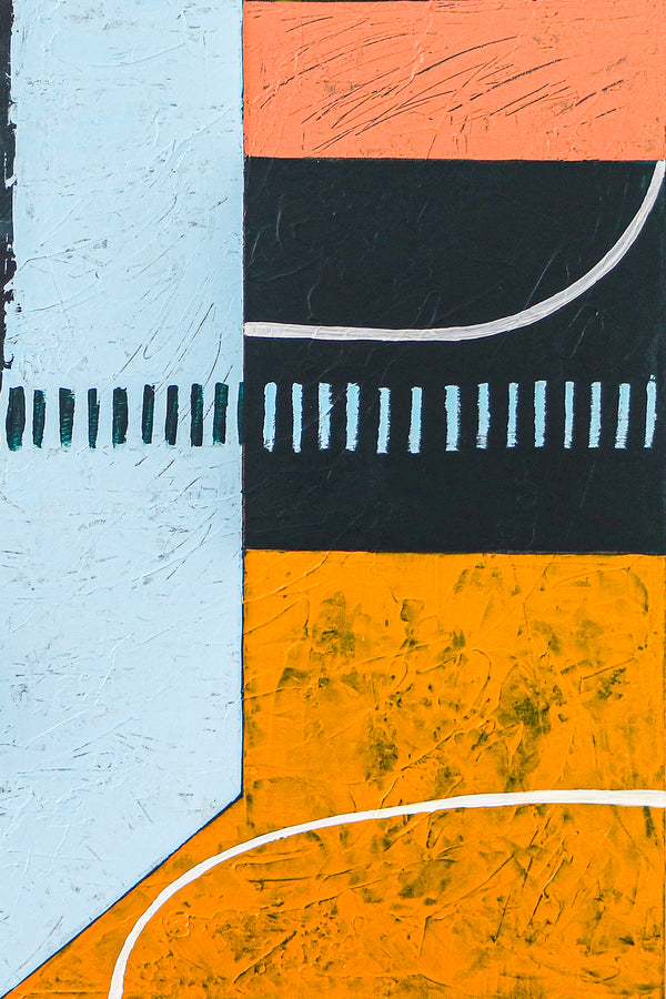 Large Original Geometric Abstract painting, Modern Canvas Wall Art for Exploration of Time & Space | Metaphysics