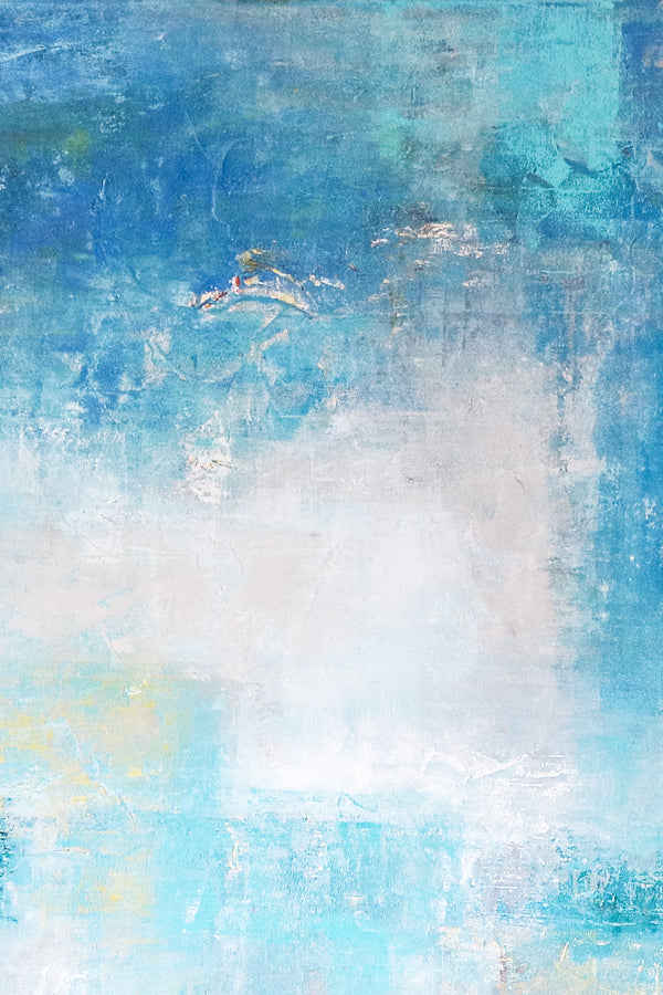 Contemporary Original Abstract Painting in Acrylic, Large Modern Canvas Wall art of Colorful Brush Strokes | Misty