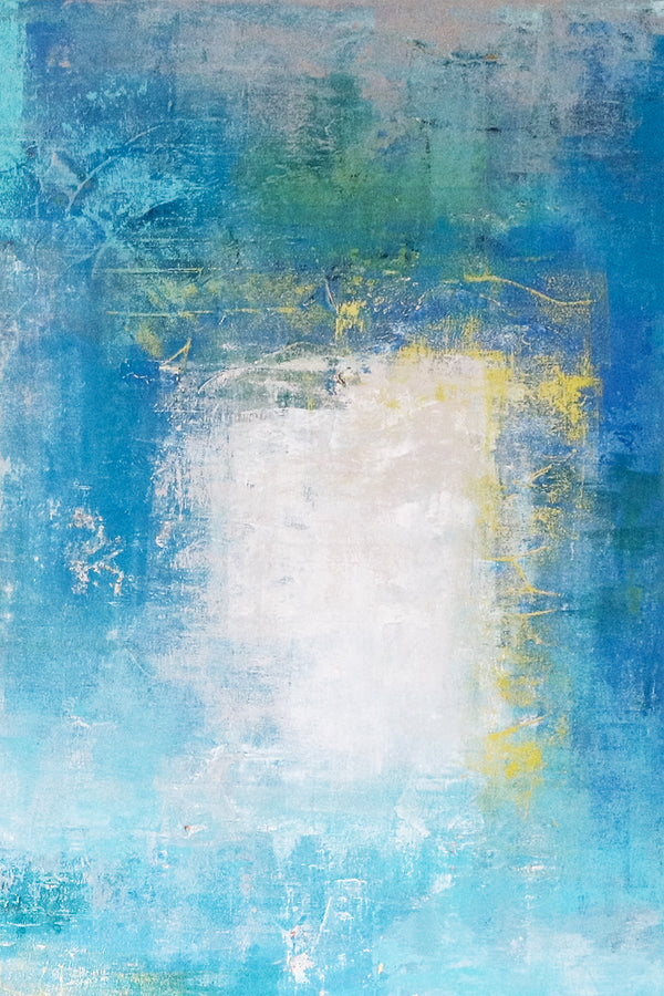 Contemporary Original Abstract Painting in Acrylic, Large Modern Canvas Wall art of Colorful Brush Strokes | Misty