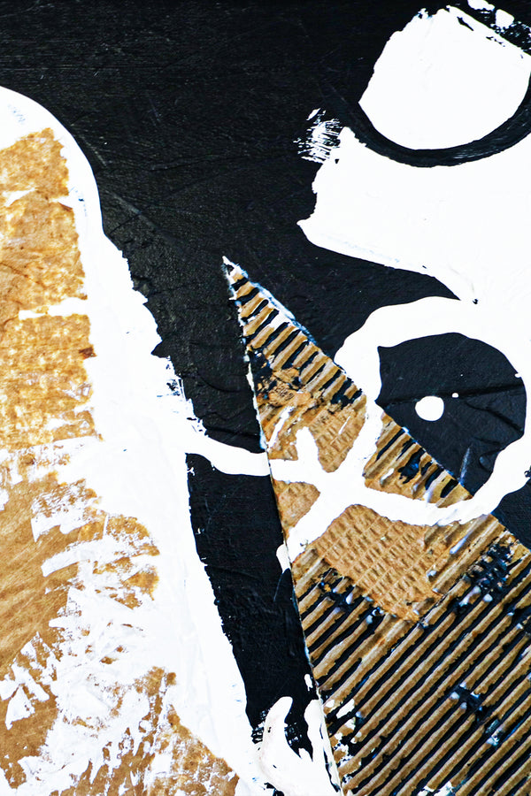 Abstract Expressionist Painting of Whimsical Magic, Acrylic and Mixed Media Modern Wall Art | Mojo (40"x40")