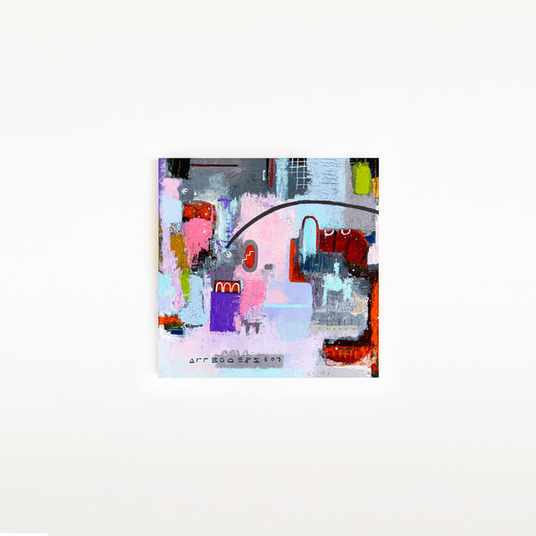 Original Abstract Colorful Painting Mixed Media Modern Canvas Wall Art | Motnani (36"x36")