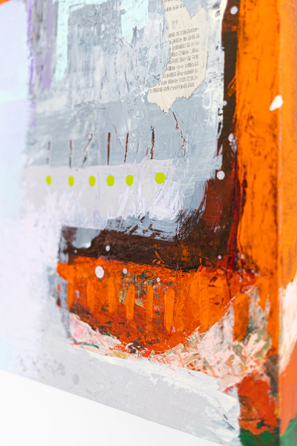 Original Abstract Colorful Painting Mixed Media Modern Canvas Wall Art | Motnani (36"x36")