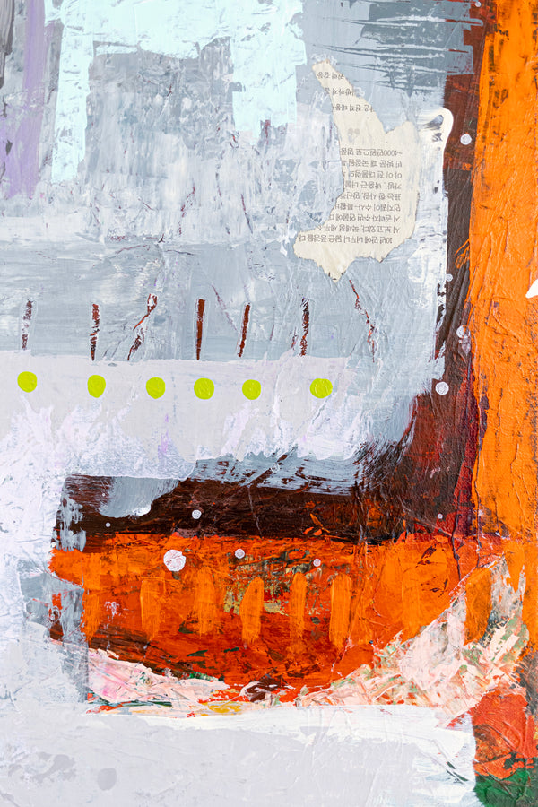 Original Abstract Colorful Painting Mixed Media Modern Canvas Wall Art | Motnani (36"x36")