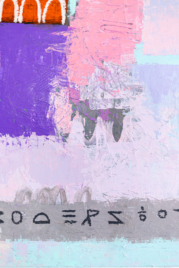 Original Abstract Colorful Painting Mixed Media Modern Canvas Wall Art | Motnani (36"x36")