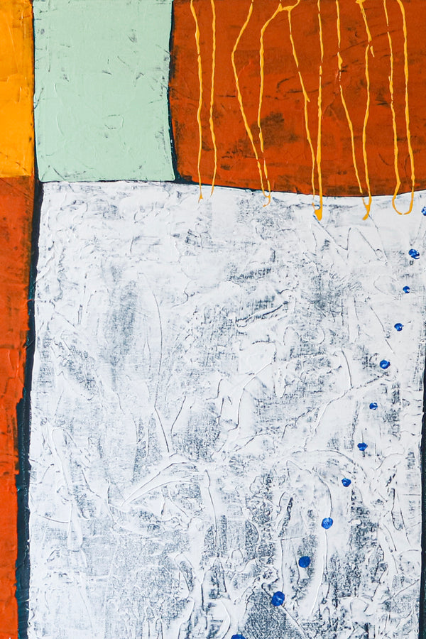 Modern Original Abstract Painting in Acrylic, Contemporary Large Canvas Wall Art for State of Mind | My blue II