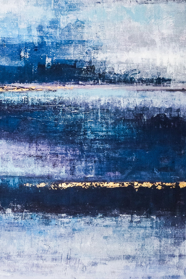 Midnight Tranquility in Acrylic Abstract Original Painting, Large Modern Blue Canvas Wall Art | Mystic Blue