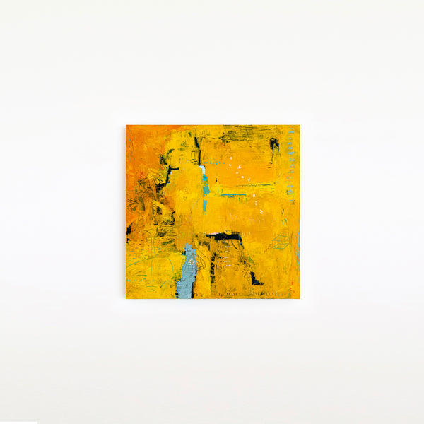 Expressionism in Yellow Abstract Modern Painting, Original Abstract Canvas Wall Art | Nabi II (36"x36")